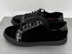 Studio Belvedere Rico Formal Velvet Patent Leather Lace-Up Sneakers Men's 8.5 D